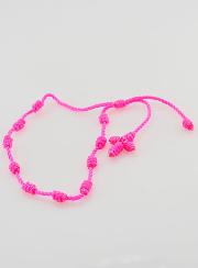 Bracciale Decina in Corda Rosa Fluo