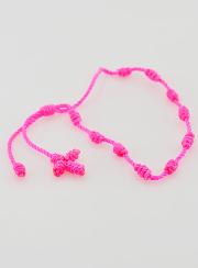 Bracciale Decina in Corda Rosa Fluo