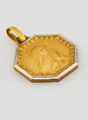 Medaglia di Santa Teresa in Oro Placcato