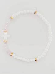 Bracciale Religioso in Pietra e Madreperla - Rosa Pallido