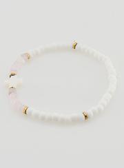 Bracciale Religioso in Pietra e Madreperla - Rosa Pallido