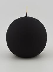 Candela Sfera di Natale 8cm - Nero Vellutato