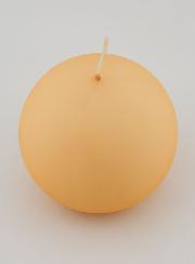 Candela Sfera di Natale 8cm - Beige Vellutato