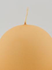 Candela Sfera di Natale 8cm - Beige Vellutato