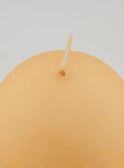 Candela Sfera di Natale 8cm - Beige Vellutato