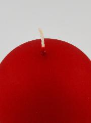 Candela Sfera di Natale 8cm - Rosso Vellutato