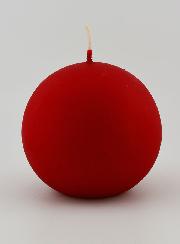 Candela di Décorazione Sfera 8cm - Rosso Opaco