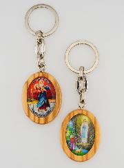 Portachiavi Doppia Faccia - San Cristoforo & Lourdes