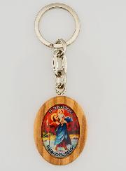Portachiavi Doppia Faccia - San Cristoforo & Lourdes