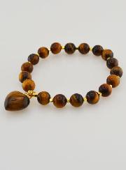 Bracciale in Pietra Naturale Cuore - Occhio di Tigre