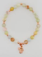 Bracciale in Pietra Naturale - Morganite e Angelo Custode