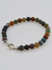 Bracciale in Agata Indiana e Albero Della Vita