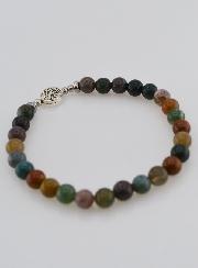 Bracciale in Agata Indiana e Albero Della Vita
