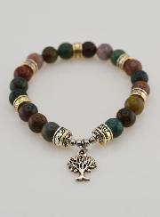 Bracciale in Agata Indiana & Albero della Vita