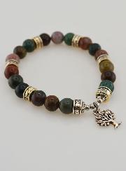 Bracciale in Agata Indiana & Albero della Vita