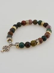 Bracciale in Agata Indiana & Albero della Vita