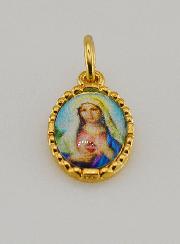 Medaglia Con Bordo 15 mm - Sacro Cuore di Maria