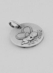 Medaglia di Battesimo in Argento - Je t'aime