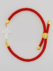 Bracciale Religioso con Croce - Rosso
