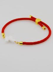 Bracciale Religioso con Croce - Rosso