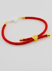 Bracciale Religioso con Croce - Rosso
