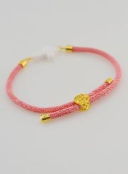 Bracciale Religioso con Croce - Rosa