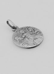 Medaglia Sacra Famiglia in Argento - 17 mm