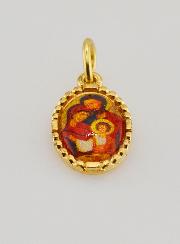 Medaglia Con Bordo 15 mm - Sacra Famiglia
