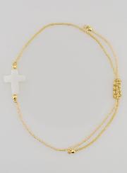 Bracciale con Croce - Beige