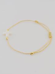 Bracciale con Croce - Beige