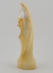 Statua Madonna con Bambino in Alabastro Dipinto - 12cm