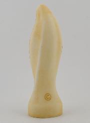Statua Madonna con Bambino in Alabastro Dipinto - 12cm