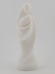 Statua Madonna con Bambino in Alabastro - 12cm