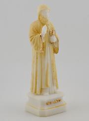 Statua San Charbel in Alabastro Dipinto - 12cm