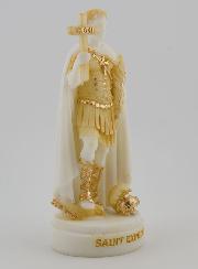 Statua Sant'Espedito in Alabastro Dipinto - 12cm
