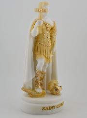 Statua Sant'Espedito in Alabastro Dipinto - 19cm