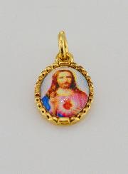 Medaglia Con Bordo 15 mm - Sacro Cuore di Gesù