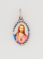 Medaglia Con Bordo 15 mm - Sacro Cuore