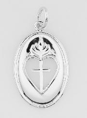 Ciondolo Croce & Ex Voto in Ottone Rodiato