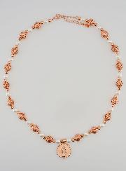 Collana Religiosa con Perle & Medaglia Maria