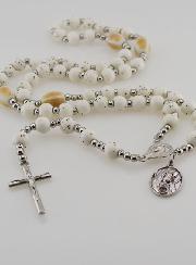 Rosario Elastico in Ceramica - Sacro Cuore di Maria
