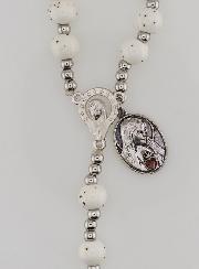 Rosario Elastico in Ceramica - Sacro Cuore di Maria