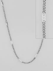 Catena Argentata Maglia Gourmette Fantasia - 50cm