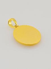 Medaglia di Gesù in Argento Dorato 18k - 16mm