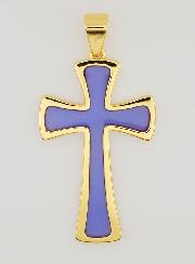 Ciondolo Croce 4cm - Viola
