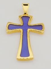 Ciondolo Croce 4cm - Viola