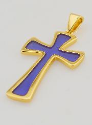 Ciondolo Croce 4cm - Viola