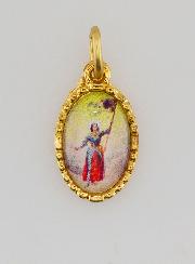 Medaglia Con Bordo 15 mm - Santa Giovanna d'Arco