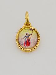 Medaglia Con Bordo 15 mm - Santa Giovanna d'Arco