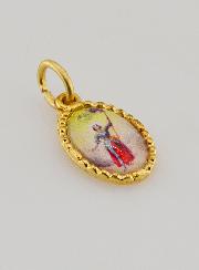 Medaglia Con Bordo 15 mm - Santa Giovanna d'Arco